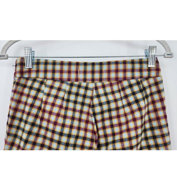 Free People Ella Kick Skinny Plaid Pants Size 27 - Picture 4 of 13